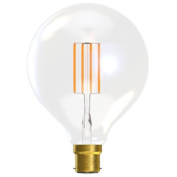 LED 3.3W Dimmable Clear Filament Large Globe - BC - 2700K